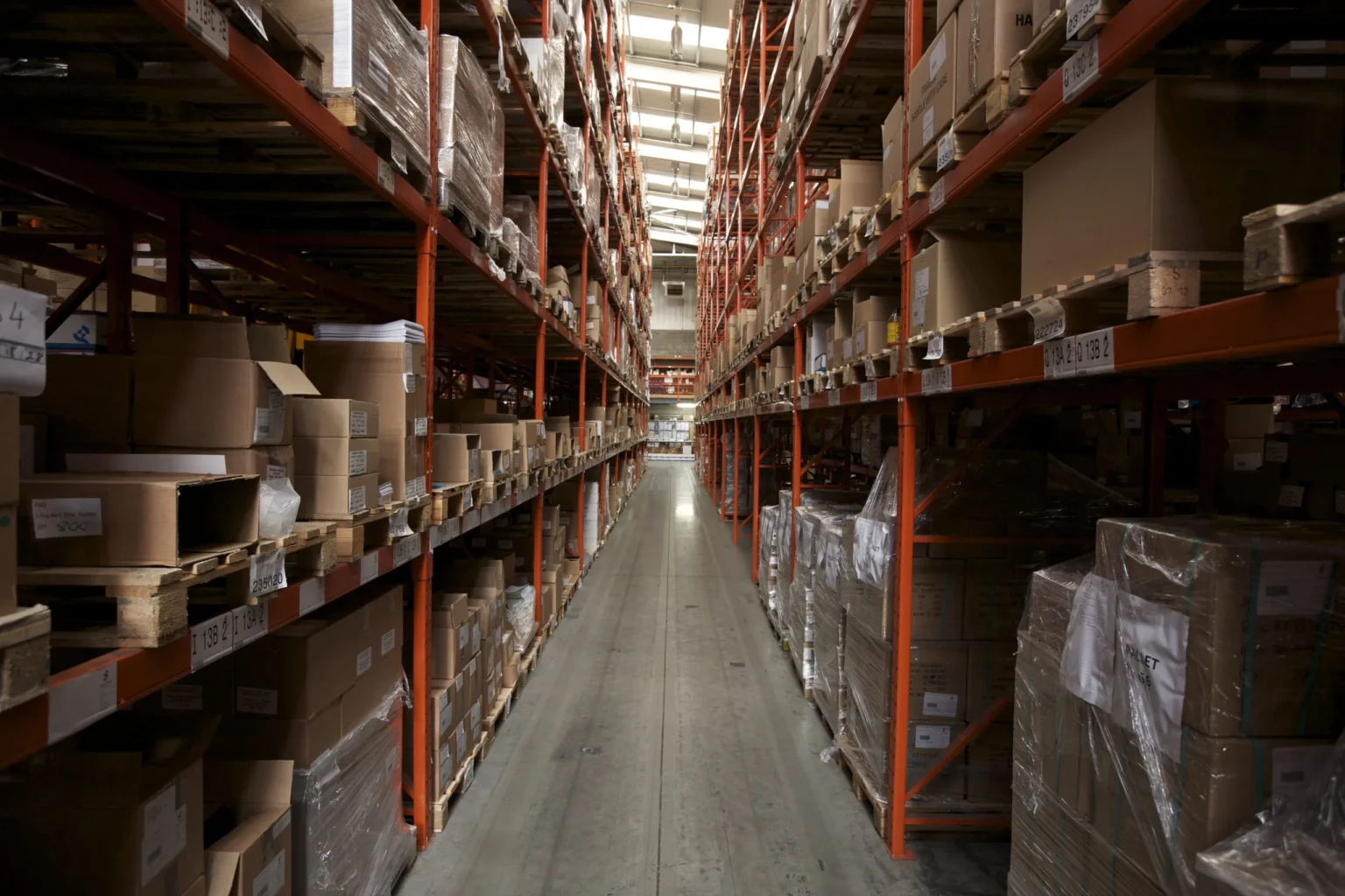 Spectrum warehouse aisle