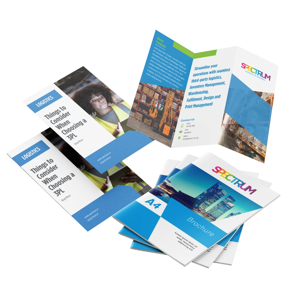 event brochure and leaflets